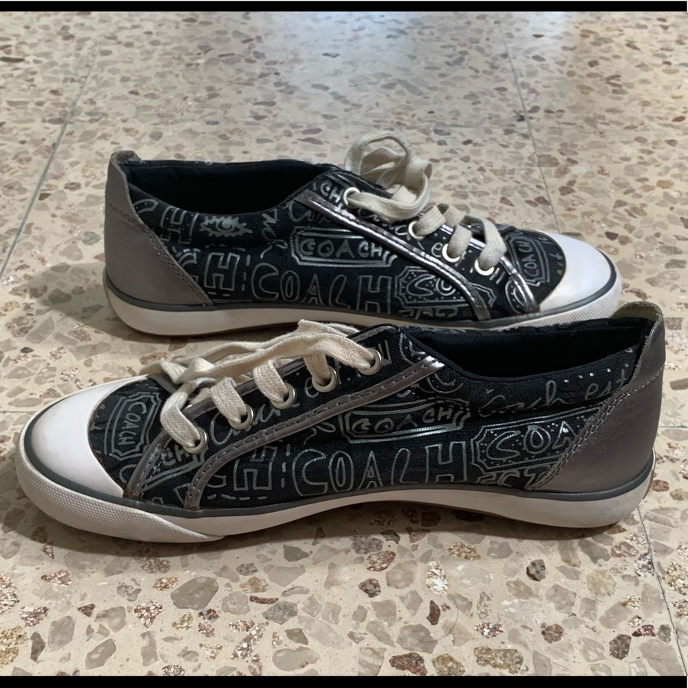 Coach black and grey sneakers